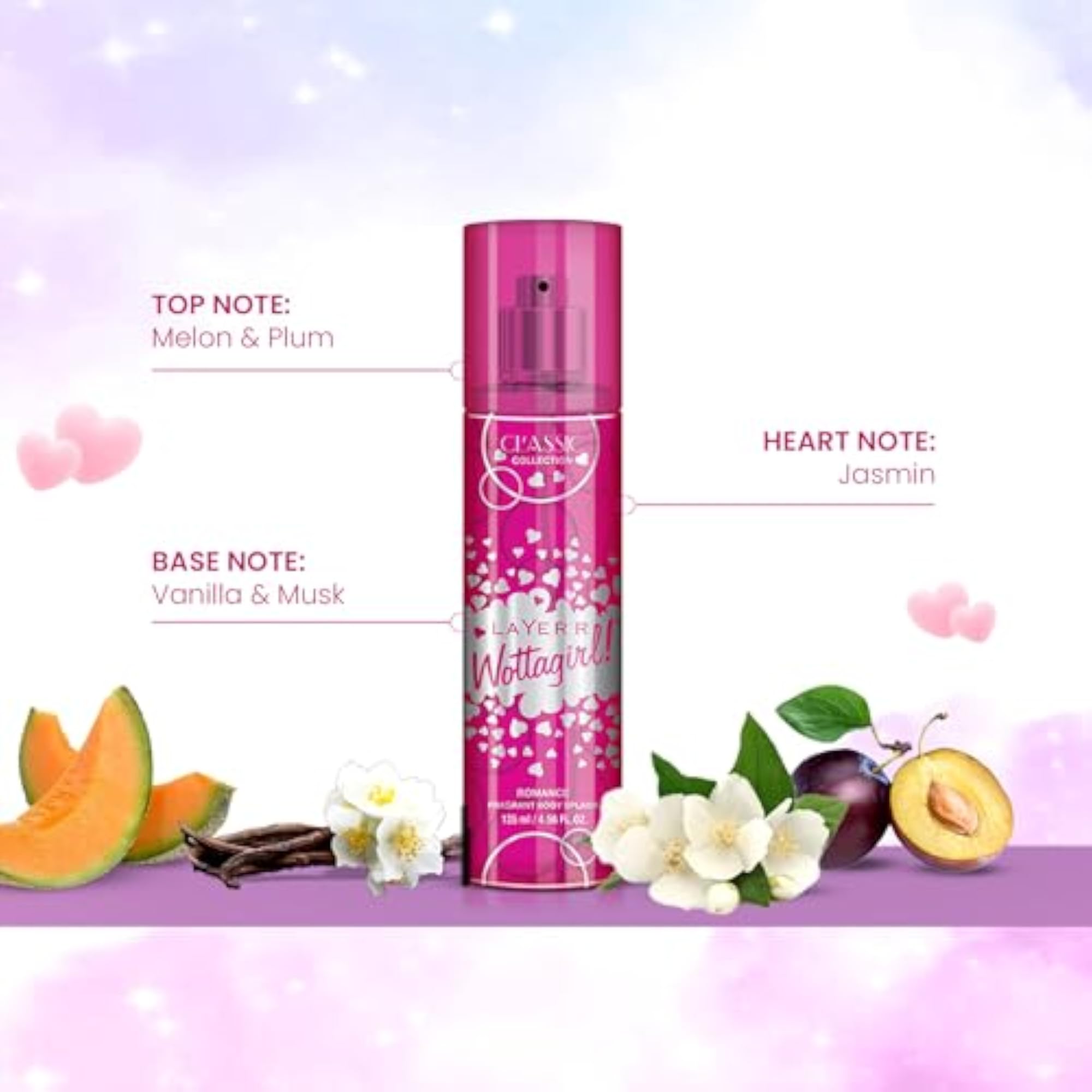 LAYER'R Wottagirl Classic Collection Body Splash for Women 135ml Pack of 3